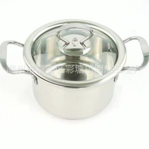 Korean-Style Non-Magnetic Stainless Steel Soup Pot Double Bottom Hot Pot Side Stove Induction Cooker for Taobao Foreign Trade