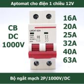 MCB DC 2P 1000VDC 16-63-125A Attomat dùng cho năng lượng mặt trời solar