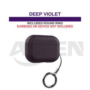 Airpods Pro 3 (2025) Full Cover TPU Leather Texture with Ring Strap Soft Case – Compatible Pro 3