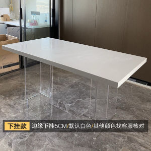 Dining Table Acrylic Suspended Slate Transparent Table Small Apartment Island Table Household