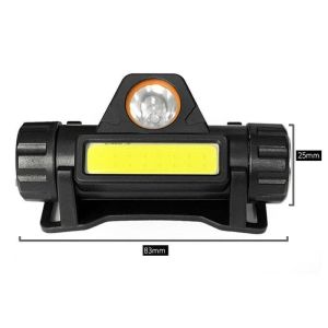 Senter Kepala Mini Head Lamp Led COB Rechargeable Plus Magnet 101 - ShennyStore