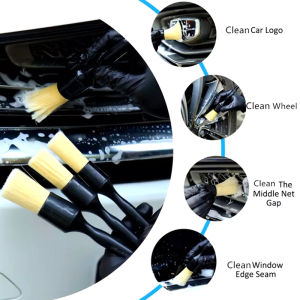 LEI แปรงขนแปรง3ชิ้นภายในรถแปรงขนแปรงสำหรับทำความสะอาดรถรายละเอียดเครื่องมือทำความสะอาดแผงหน้าปัดรถยนต์