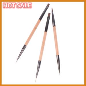 🔥🔥🔥dingdaocunz 3Pcs Double Ended 7 9 11mm Liner Painting Brush Nail Art Flat Round Drawing Flowers DIY Petal Pen Tools