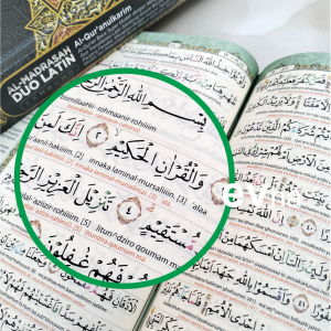 Alquran latin terjemah tajwid al-madrasah duo latin Uk A5 - Al-Quran almadrasah al quran alqosbah EVHA belajar membaca hafalan