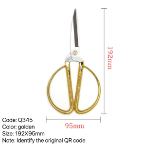 Golden scissors heavy duty stainless steel sewing scissors carved chinese dragon metal handle cutting scissors sewing tailoring embroidery sewing tools gunting pantahi sharp thick original household tools