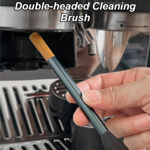 Double Head Cleaning Brush Coffee Grinder Espresso Coffee Machine Cleaning Brush Portable Durable