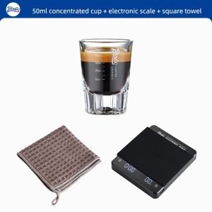 Bincoo Coffee Measuring Cup Glass Espresso Cup Ounce Coffee Cup Shot Cup With Scale Small Milk Cup Milk Jug 50ML