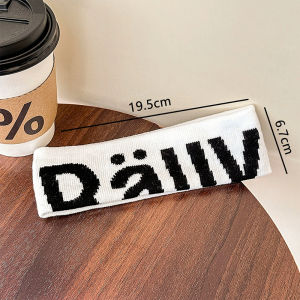 ผ้าคาดผมออกกำลังกายตัวอักษร 2024 ผ้ายืดถักยืดหยุ่น ดีไซน์มินิมอล หลายสไตล์ สำหรับผู้หญิง