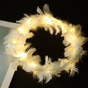 FXG Bando Mahkota Bulu Dengan Lampu Led Nyala Luminous Pesta Style Korea Lucu BND33