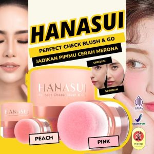 Blush On Hanasui Perfect Cheek Blush Powder Pigmented Natural Matte Waterproof Tahan Lama dan Tahan Air Travel Size