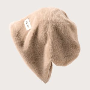 หมวกขนกระต่ายเลียนแบบแบบลำลองสไตล์เกาหลีหมวกอ่างพับได้ฤดูใบไม้ร่วงฤดูหนาวหมวกสวมศีรษะเพื่อความอบอุ่นกำมะหยี่ขนยาวสำหรับแฟชั่นสำหรับผู้หญิงหมวกเสื้อสวมศีรษะสีหวานน่ารัก