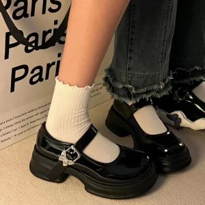 Mary Jane shoes high heels womens shoes pearl thick heels high heels