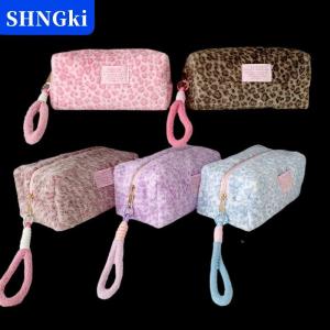 [COD] 🔥🔥🔥SHNGki Trang Điểm Sang Trọng Túi Với Xử Lý Mềm Du Lịch Mỹ Phẩm Lưu Trữ Túi Xách Tay Tình Yêu In Tổ Chức Bút Chì Trường Hợp Dễ Thương Ly Hợp Pouch