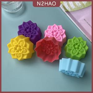 N2HAO  5 cái Hoa Silicone Nến Khuôn Tự Làm Handmade 3D Rose Xà Phòng Thạch Cao Nhựa Khuôn Bánh Nướng Công Cụ Nhà Bếp Đảng Trang Trí Cung Cấp
