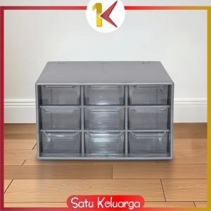 SK-C804 Kotak Laci Perhiasan kotak Aksesoris Mini 9 Sekat Kotak Penyimpanan Serbaguna Laci Mini