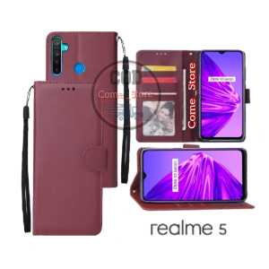 Casing Dompet For  Realme 5/5i/C3 Case  Flip Cover Leather Premium Sarung Buku Hp
