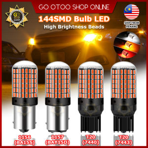 (1pcs) LED 144SMD Car Signal Brake Bulb 12V 1156 1157 7440 7443 BA15S BAU15S BAY15D T20 Led Turn Signal Light Anti-Flash