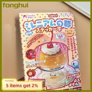 fanghui 30Sheets Kawaii Japanese Showa Style Cuisine Dessert Glitter Film Sticker Book DIY Handmade Scrapbook Aesthetic Stationery