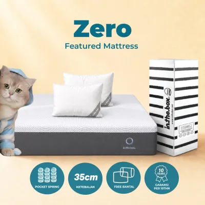 [PROMO] INTHEBOX Zero Kasur Spring Bed - GRATIS Kasur Bed To Go + Bantal | Kasur Ukuran 90x200 100x200 120x200 140x200 160x200 180x200 & 200x200 | Kasur garansi 10 tahun