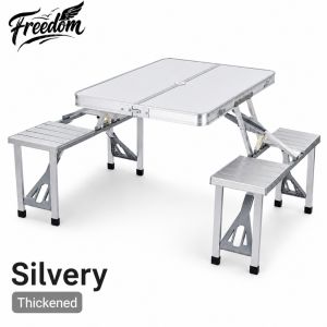 Freedom Outdoor Folding Table And Chairs One-Piece Folding Table And Chairs 1 Table And 4 Chair Camping table