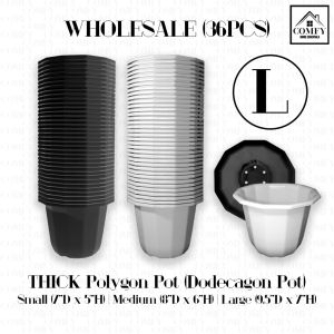 Wholesale (36pcs) Large THICK DURABLE 9.5\" Polygon Dodecagon Flower Plastic Pot Paso (COD)
