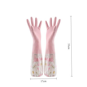Long Dishwashing Gloves Waterproof Thick Durable Washing Vegetables Fruit Kitchen Cleaning Gloves