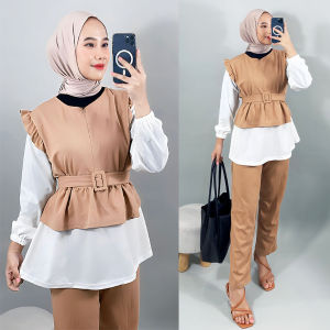 CARLINA – Setelan Wanita Malika Set Baju Dan Celana Panjang Maxy