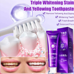 Yellow Removal Whitening Toothpaste Light Purple Bacteria-Killing And Breath-Freshening Toothpaste Breath Fresh Dental Care Cream