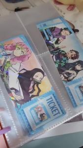 40Pcs/Lot Demon Slayer Kimetsu No Yaiba 2D Animation Peripheral Ticket Bookmark Collection