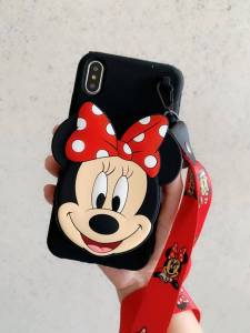 Wallet Character Mickeymouse Minimouse silicon case for Samsung A10 M10 A20 A30 A30S A50 A50S A70 A70S J7prime on7 (2016) A7 (2018)