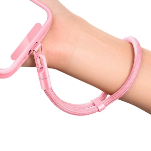 Phone Safety Lanyard With Person Locking Clip Adjustable Length Stable Polyester Cord Anti Drop Shelter For Commuters