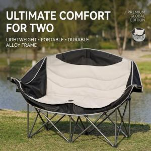 Folding Camping Chair Double Camping Chairs Portable Full Padded Garden Sofa Chair Portable Folding Sofa for Outdoor Travel