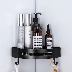 [Best Quality] Punch Free Bathroom Shelf Toilet Rack Bathroom Accessories Storage Rack Wall Shampoo Rack Shower Shelf