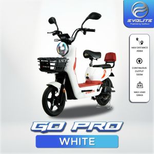 Sepeda Listrik Murah Evolite Go Pro dengan Power Motor 500W Battery Kering 48V 12Ah Variasi Lampu Depan RGB