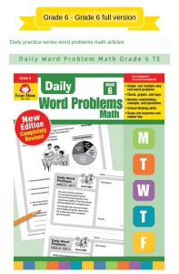Evan-Moor Daily Word Problem Math(2019 Edition) Grade 6 TE California Teaching Assistant