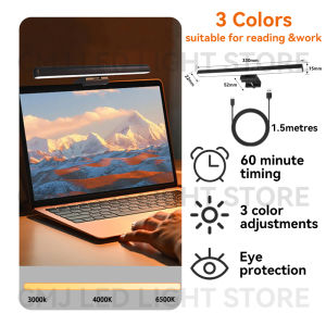 CANMEIJIA Monitor Light Bar Dimmable USB Table Lights Tube 5W 44CM Led Reading Lamp Eye Protection RGB Backlight For Computer PC Screen Hanging Lighting Clip lamps