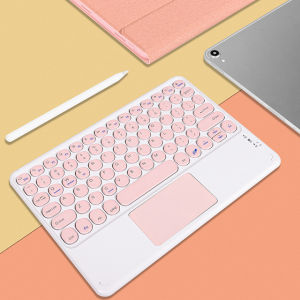 คีย์บอร์ด แป้นพิมพ์บลูทูธ คีย์บอร์ดมีทัชแพด คีย์บอร์ดไร้สาย ใช้ได้กับโทรศัพท์มือถือ แท็บเล็ต ไอแพด พกพาง่าย แป้นพิมพ์ไทย