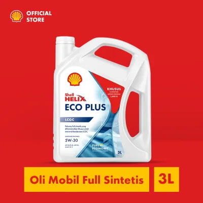Oli Mobil Harian Shell Helix Eco Plus 5W-30 (3L) –Full Synthetic Pelumas Mesin Untuk Mobil LCGC