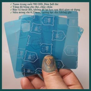 [Combo 5 bộ ]Tấm dán cường lực CCCD/ Bằng lái xe chống trầy xước và thấm nước nano 9H