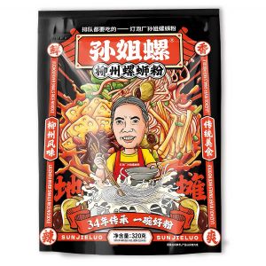 孙姐螺-柳州螺蛳粉 原味/加辣响铃卷 酸辣鲜香螺蛳粉 方便速食 SUN JIE LUO-Liu Zhou River Snails Rice Noodle/Liu Zhou River Snails Rice Noodle-Extra Spicy with Fried Tofu Skin Rolls
