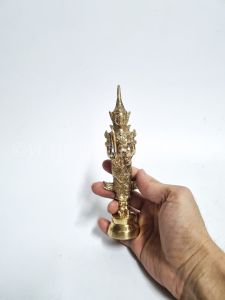 พระภูมิ พระชัยมงคล เจว็ด ทองเหลืองแท้ ตั้งศาล เจ้าที่  พร้อมส่ง