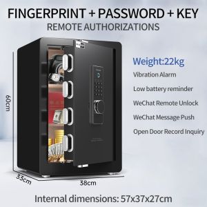 SAFE Box w/ Finger Print / Digital Security Box / Drill Resistance safe / Safety Box / Thumbprint