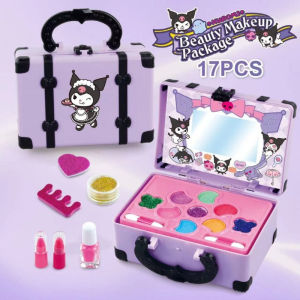 17Pcs Kids Makeup Set Non-Toxic Washable Cosmetics Toys Pretend Game Princess Makeup Set Toy Pretend Play 化妆玩具套装