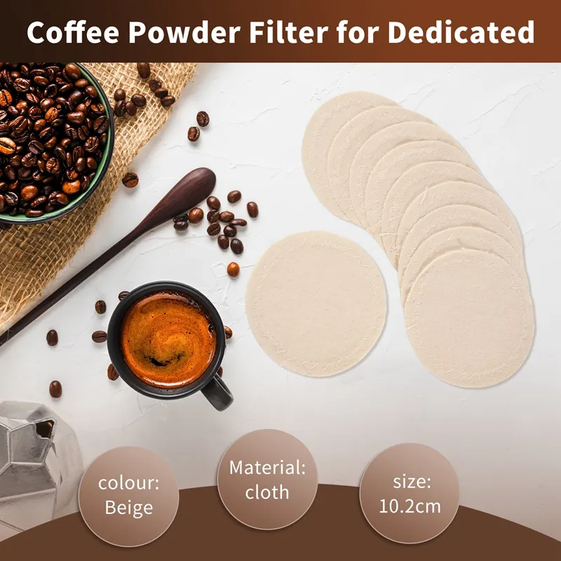 Diguo Coffee Syphon Cloth Replacement Filters - Pack Of 10, Compatible With Hario, Yama, Balance Syphon Coffee Makers - View #5