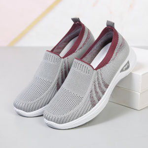 2023 Hot Sale Women Breathable Walking Rubber Shoes Korean Style Slip On Sneakers For Women Comfortable Shoes For Lady