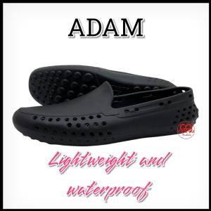 Duralite Adam Mens lightweight and waterproof non-slip round-toe rubber shoes (Black and White)