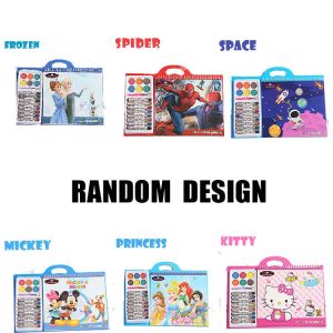 4 IN 1 Crayon Painting Book Set Color Graffiti Powder Colour Painting Doodle Book Buku Lukisan Berwarna-warni buku mewarna 涂色书