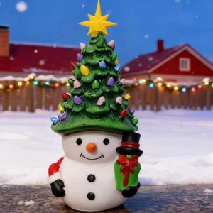 Resin snowman-shaped Christmass Trees perfect for Christmass table decorations suitable for bedrooms living rooms dining tables homes and family gatherings.