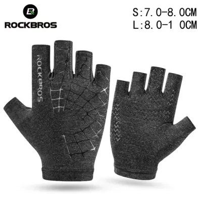 ROCKBROS Cycling Gloves Ice Silk Breathable Full Finger Gloves Non-Slip Anti-UV Outdoor Sports Gloves
