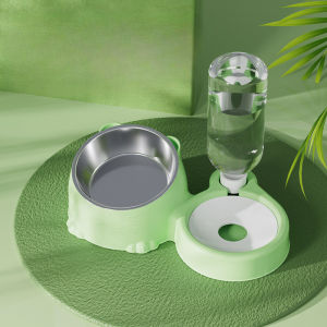 2-in-1 Automatic Food and Water Dispenser Bowl Feeder for Dogs and Cats Stress-relief Pet Feeder